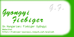 gyongyi fiebiger business card